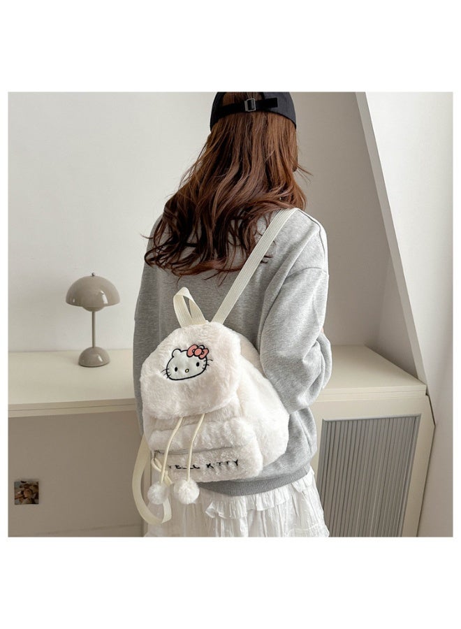 Sanrio White Hello Kitty Pattern Crossbody Bag Handbag Plush Bag Children's Handbag - Image 3